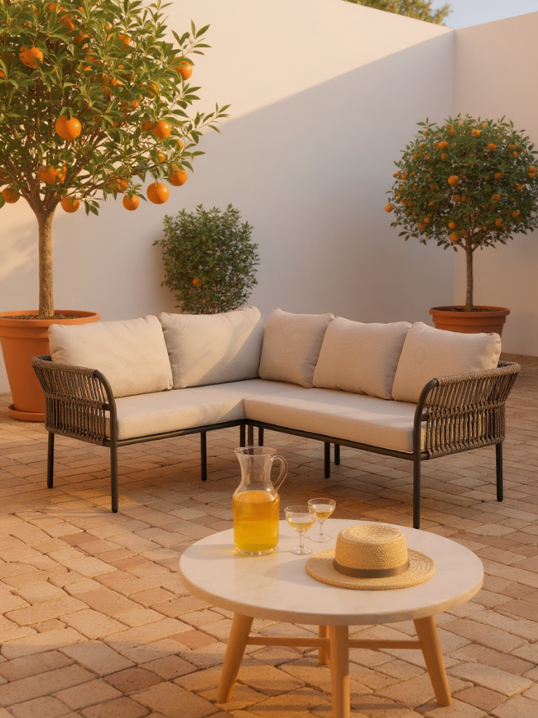 So verwandeln Sie Ihre Terrasse mit einer platzsparenden Eckbank