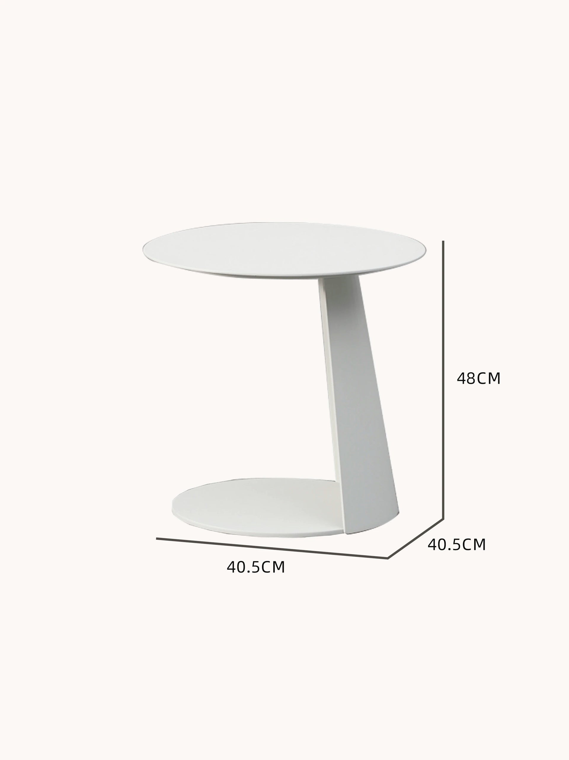 Karlsruhe Couchtisch - Slimline-Aluminium Pulverbeschichtung-Weiß, ein eleganter, runder Tisch mit minimalistischem Design, passend zu Finqa's stilvollen, wetterfesten Outdoor-Möbeln. Perfekt für flexible Garten- und Terrassengestaltungen.