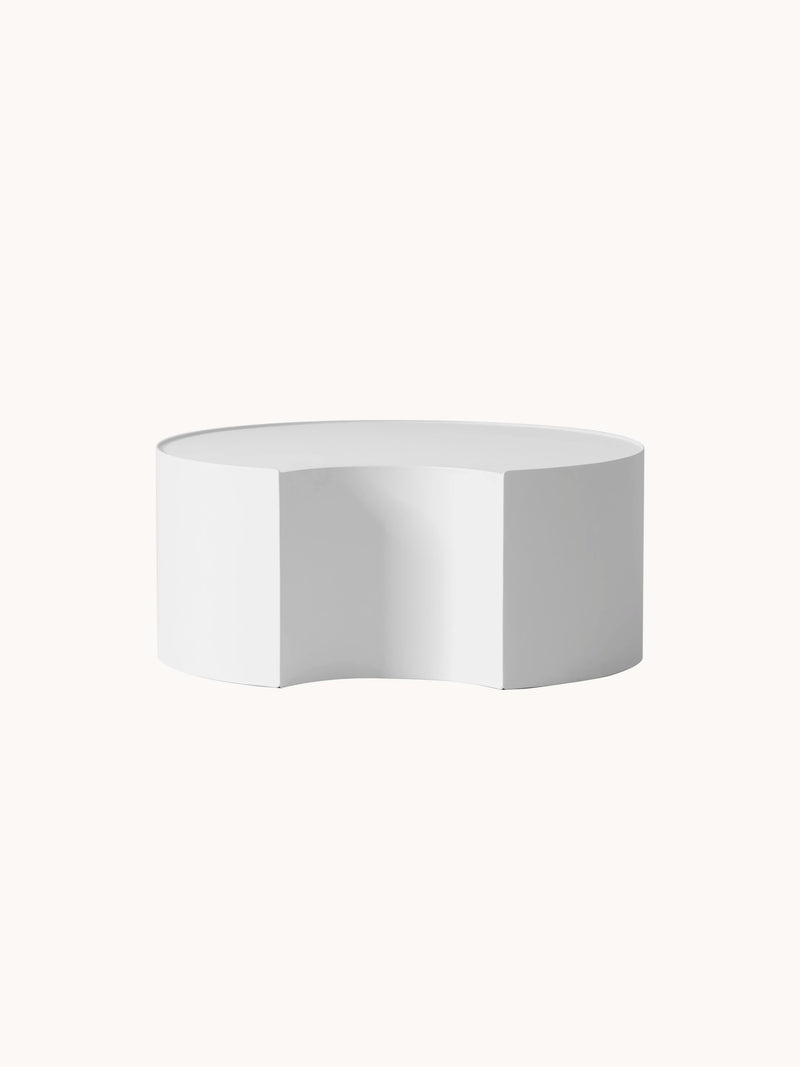 Speyer Crescent Couchtisch - Aluminium pulverbeschichtet-Weiß