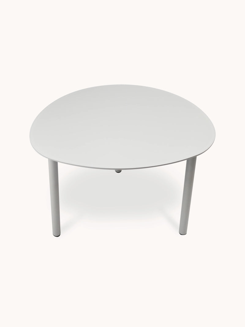 Valencia-S Lounge Beistelltisch Aluminium-Pulverbeschichtung Eiförmig-55/45/40 cm