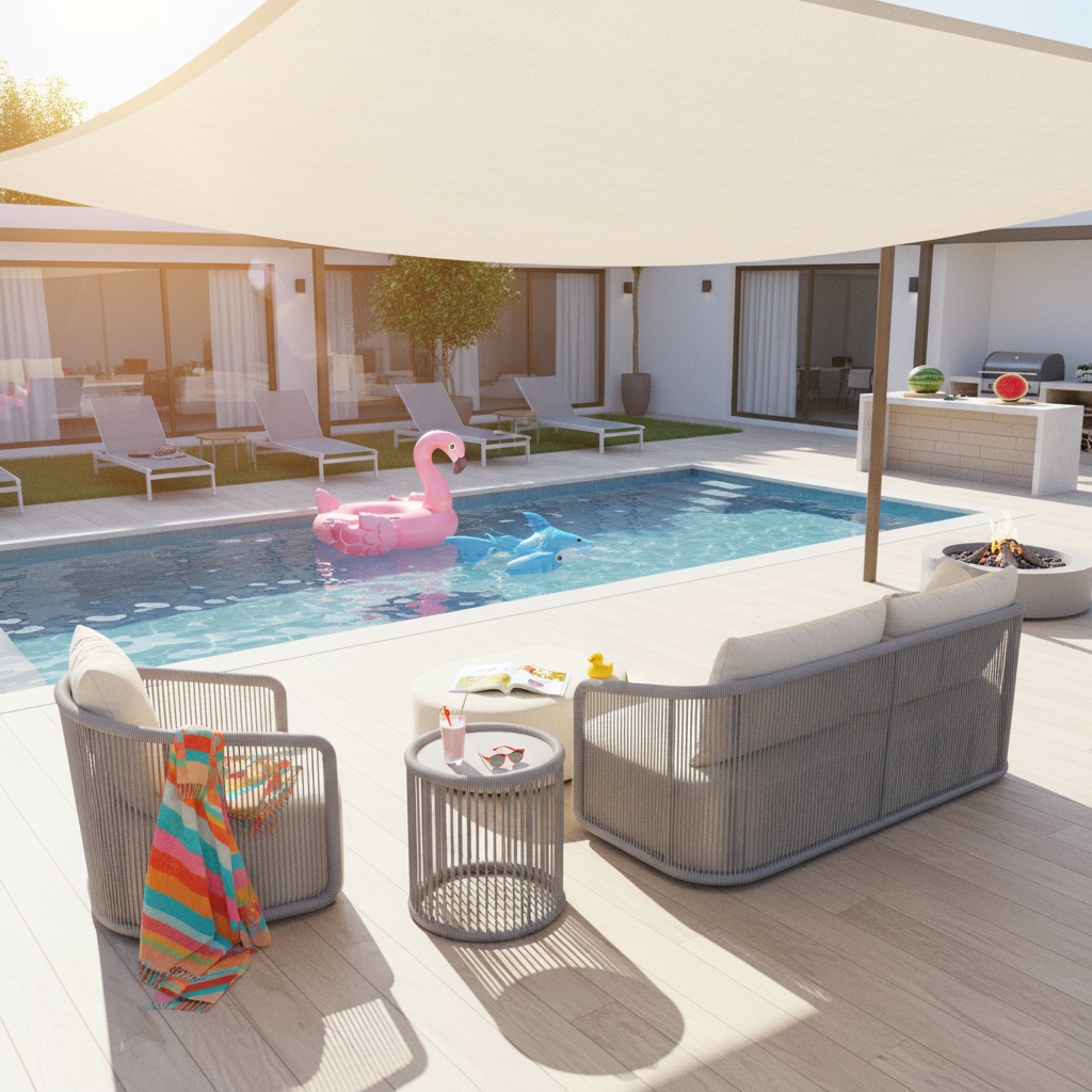 Die perfekte Lounge-Ecke mit einer modernen Gartenliege