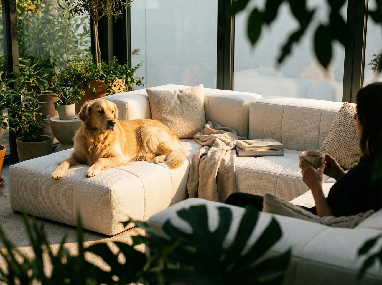 Ein Sofa für alle Fälle drinnen und draußen genießen