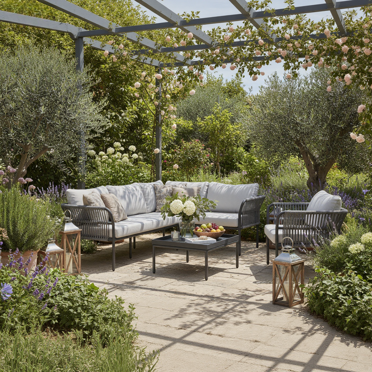 Lounge Sessel aus Aluminium clever kombinieren