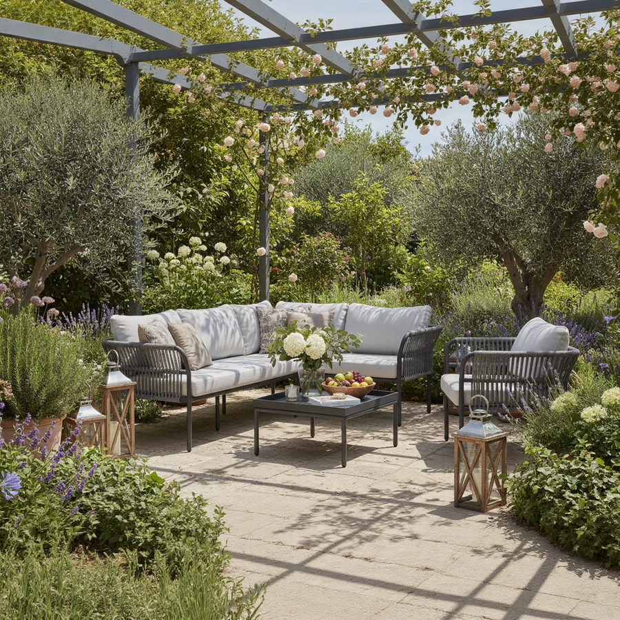 Lounge Sessel aus Aluminium clever kombinieren