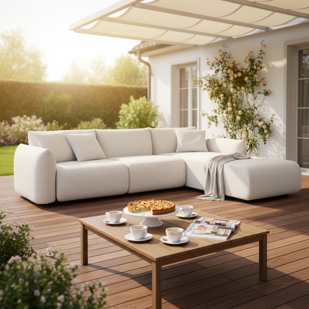 Ihr wetterfestes Garten Lounge-Set stilvoll in Szene gesetzt