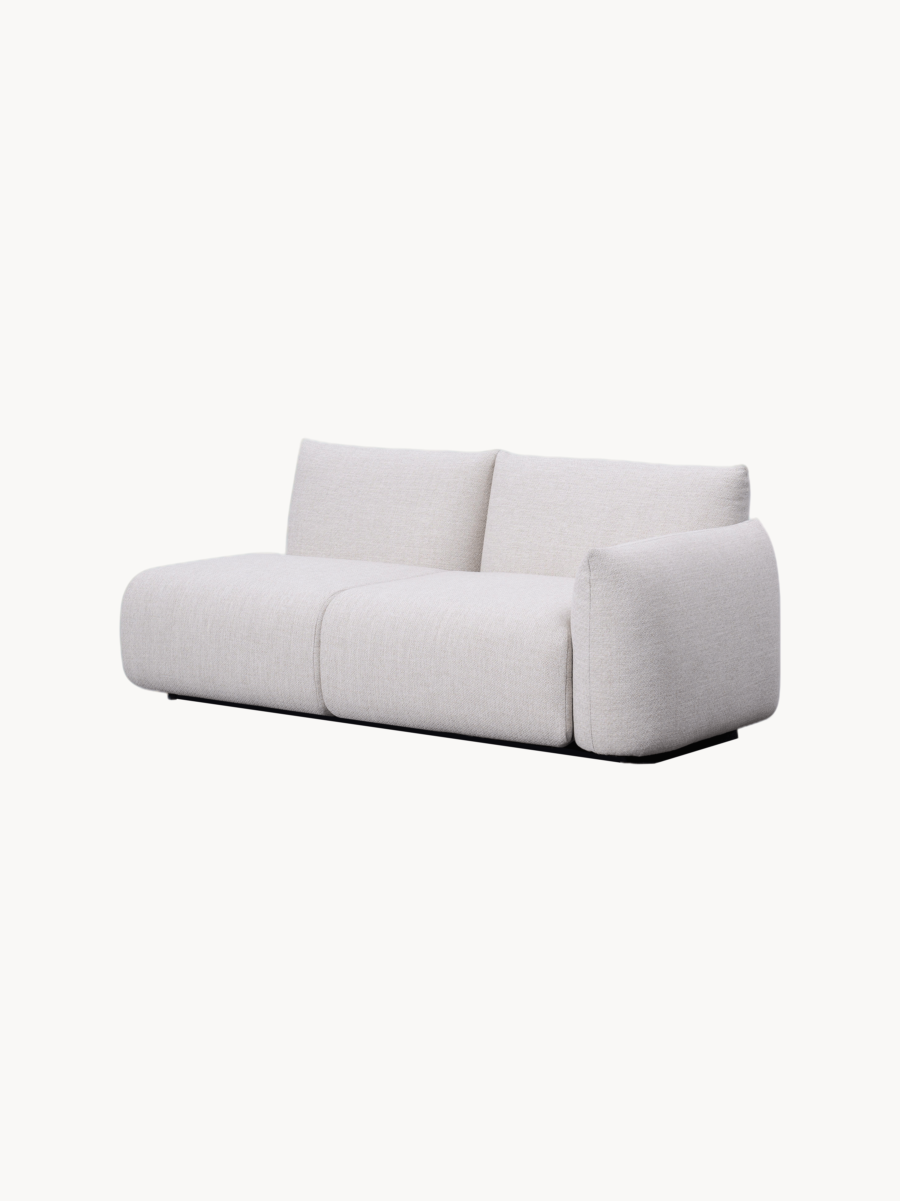 Babymax L-Lounge Set, 2er-Set: Modernes, flaches Sofa mit klaren Linien, gepolsterten Sitz- und Rückenkissen. Ideal für stilvolle, anpassbare Outdoor-Gestaltungen, passend zur Finqa GmbH Philosophie von Komfort und Nachhaltigkeit.