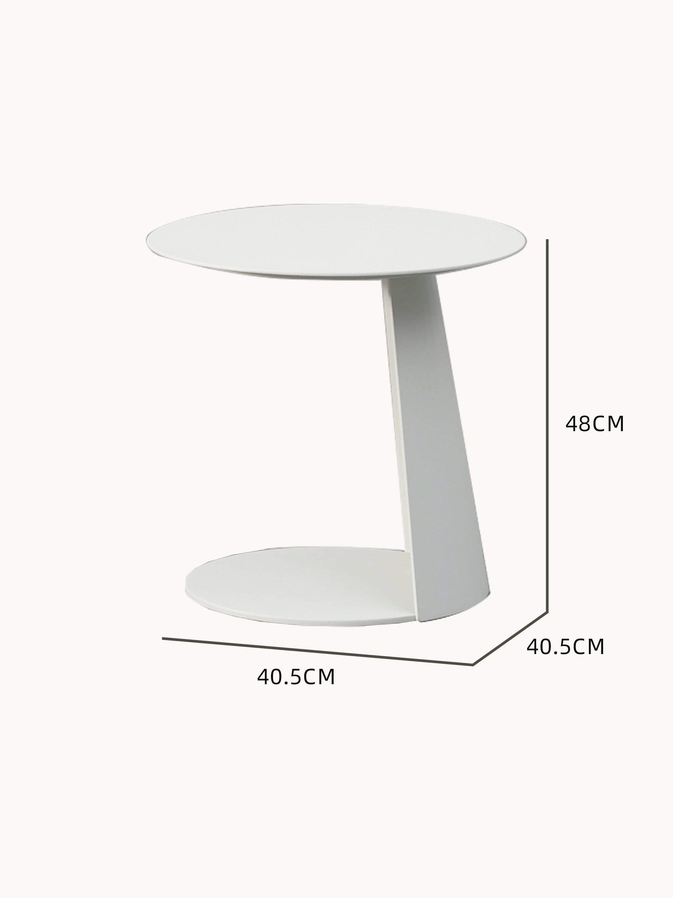 Karlsruhe Couchtisch - Slimline-Aluminium Pulverbeschichtung-Weiß, ein eleganter, runder Tisch mit minimalistischem Design, passend zu Finqa's stilvollen, wetterfesten Outdoor-Möbeln. Perfekt für flexible Garten- und Terrassengestaltungen.