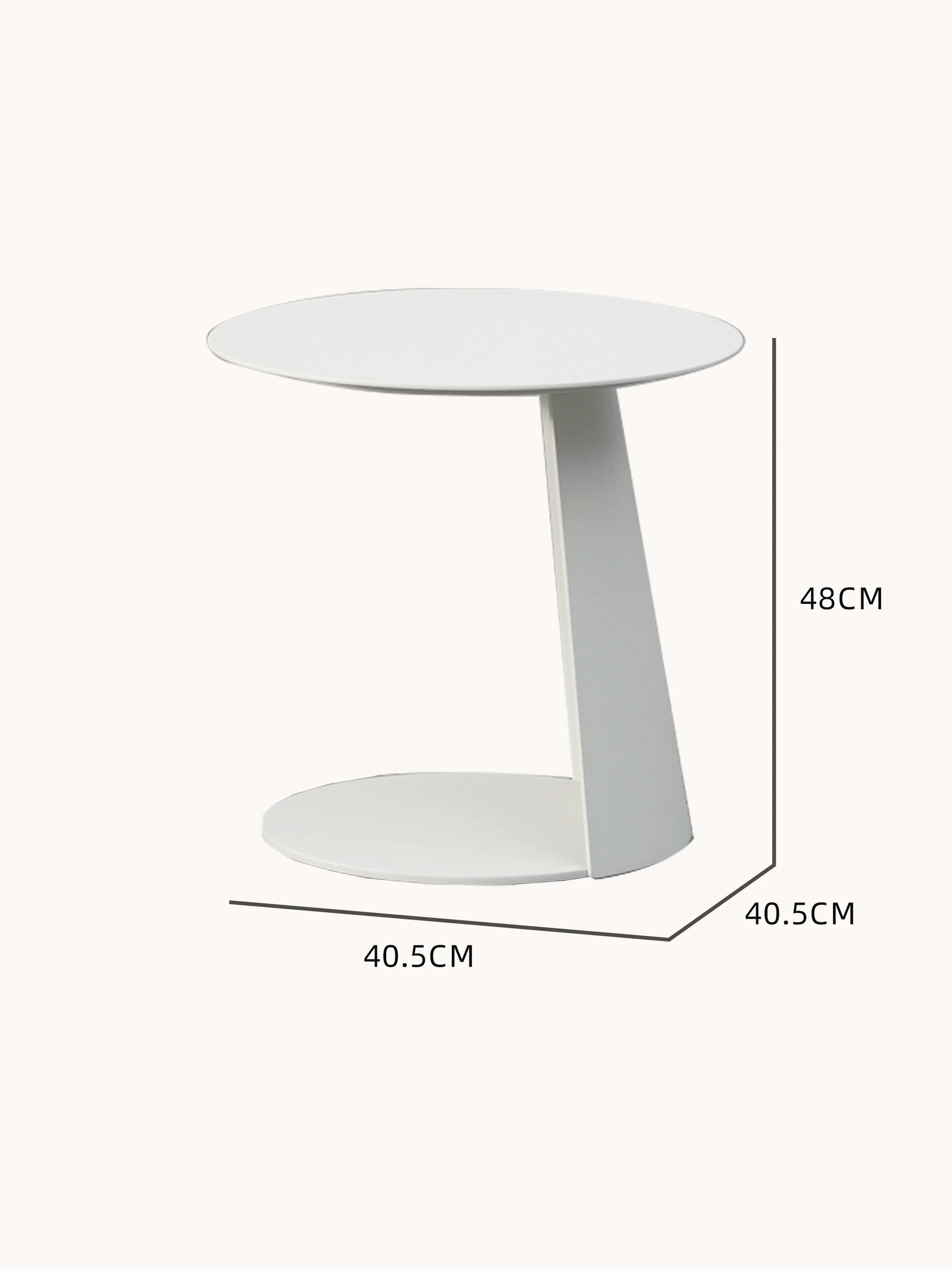 Karlsruhe Couchtisch - Slimline-Aluminium Pulverbeschichtung-Weiß, ein eleganter, runder Tisch mit minimalistischem Design, passend zu Finqa's stilvollen, wetterfesten Outdoor-Möbeln. Perfekt für flexible Garten- und Terrassengestaltungen.