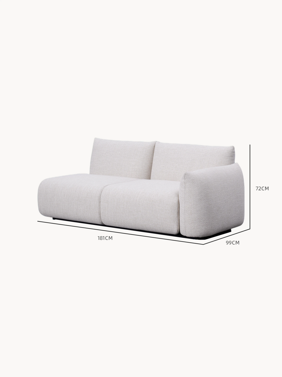 BabyMax Garten Ecklounge Set (5-Sitzer) Abmessung