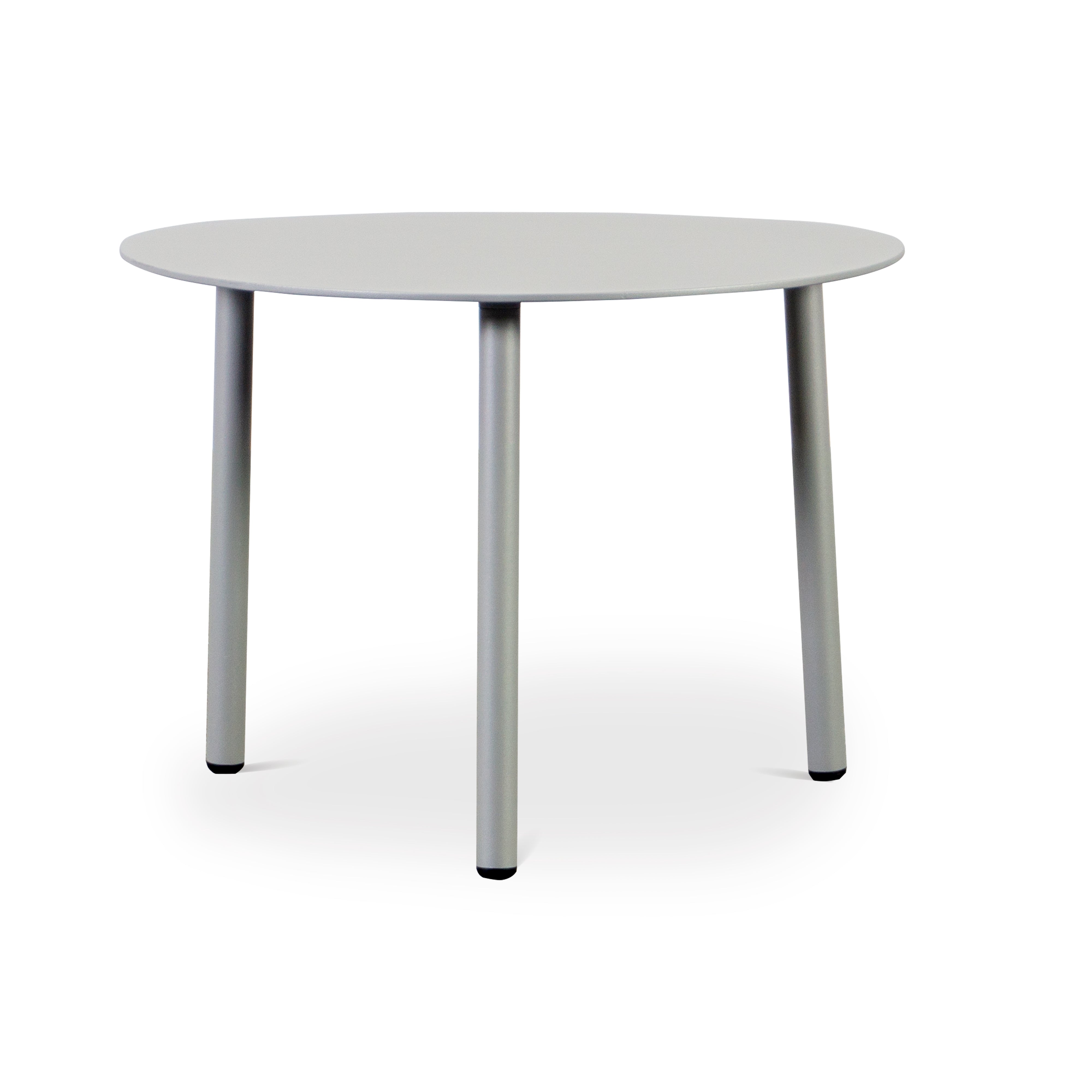 Finqa Valencia-S Lounge Beistelltisch, eiförmig aus Aluminium-Pulverbeschichtung, kompakte Größe, ideal für vielseitige Nutzung im Innen- und Außenbereich, passend zu modularen Outdoor-Sofas der Marke Finqa.