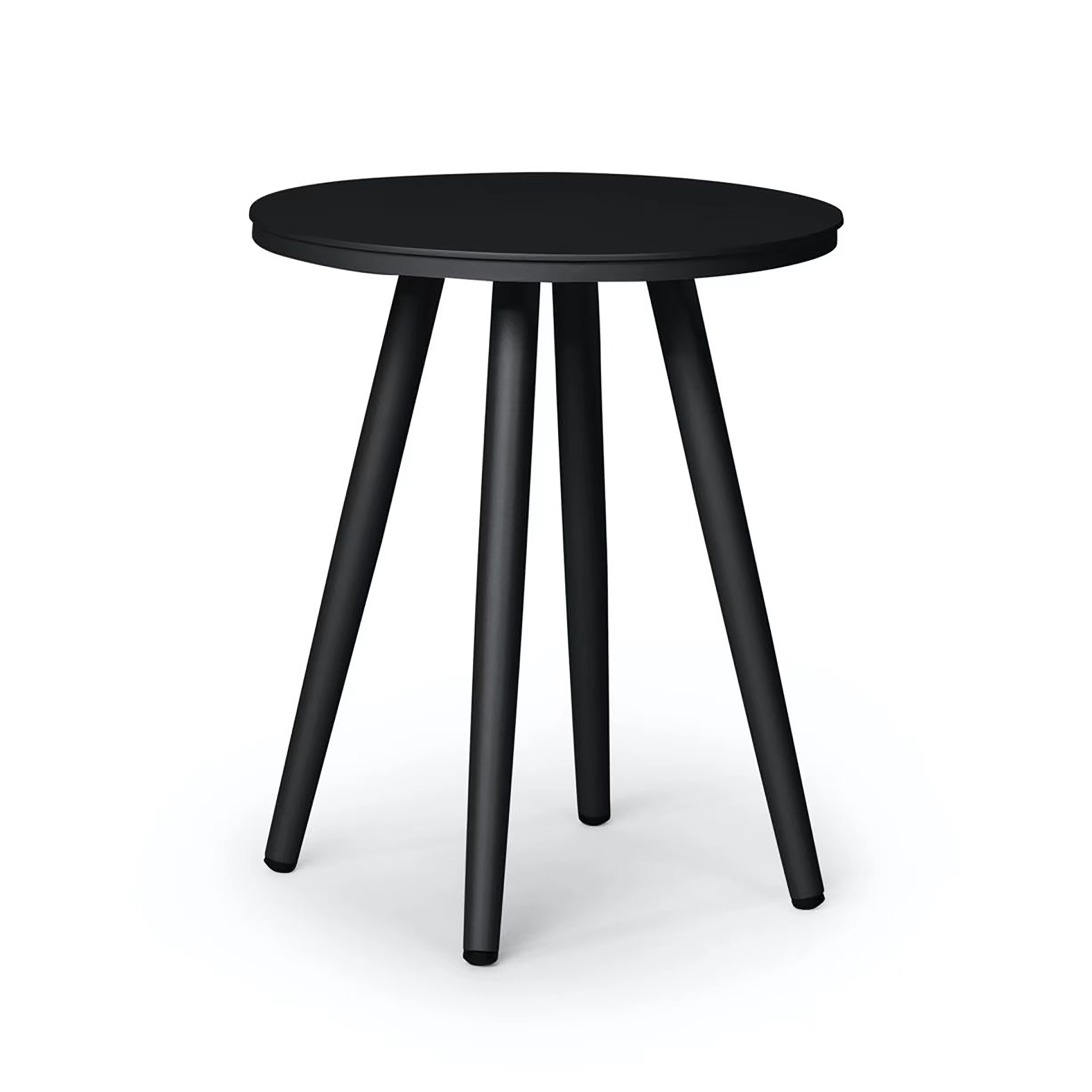 Der Finqa Prag Lounge Beistelltisch, aus Aluminium-Pulverbeschichtung, bietet eine runde Tischplatte mit minimalistischen Design, ideal als vielseitiger Begleiter für Innen- und Außenbereiche.
