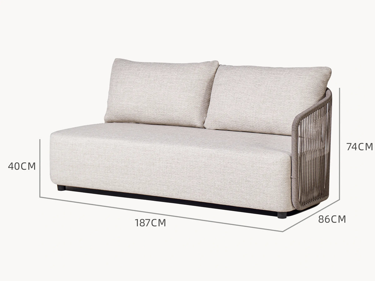 Kapalai Garten Loungesofa Set (6-Sitzer) Abmessung