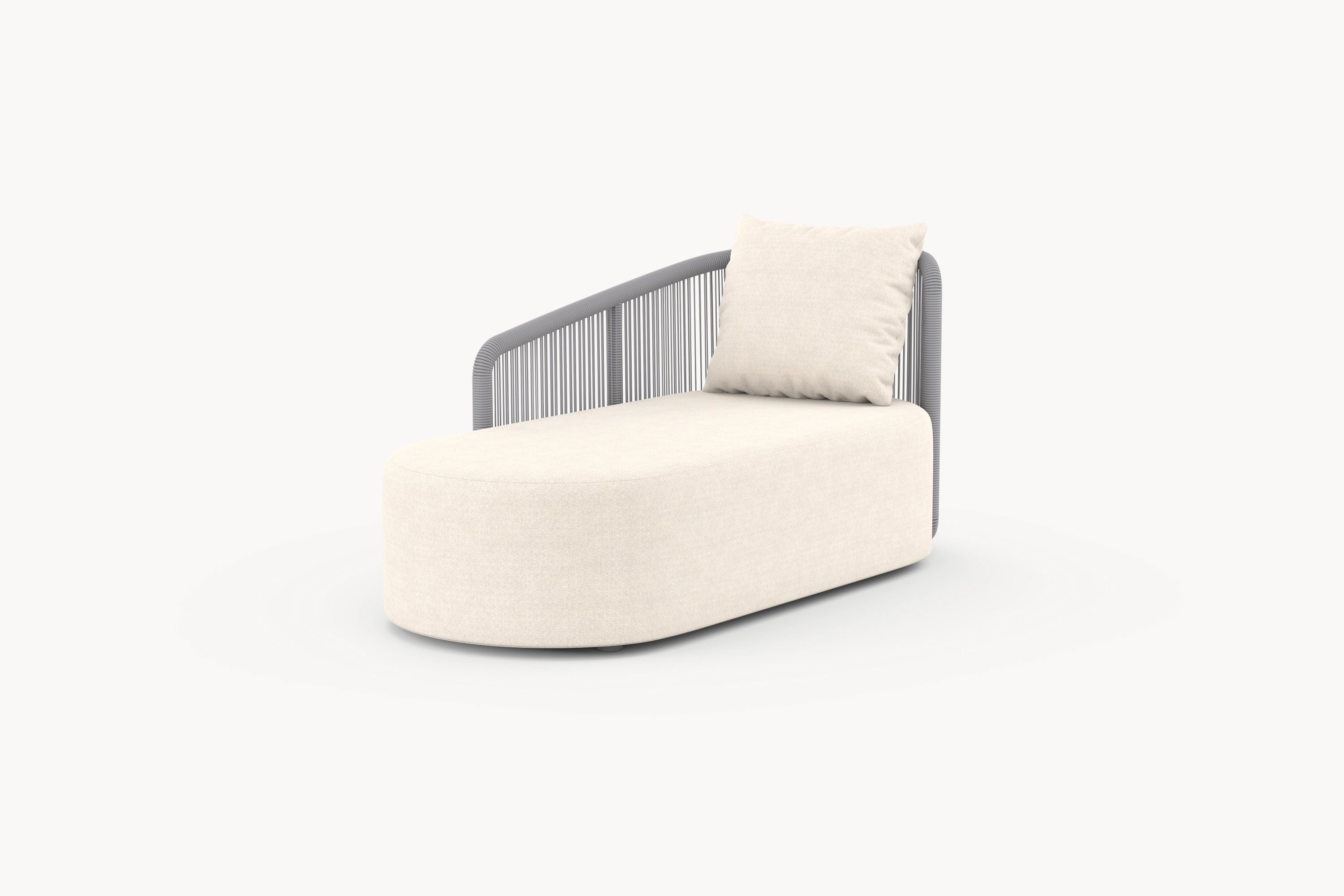 Kapalai Garten Couchtisch Fußstütze: Modularer Outdoor-Tisch mit kunstvoll verflochtenem Seildesign, das minimalistischer Eleganz und vielseitiger Funktionalität Ausdruck verleiht. Perfekt für stilvolle Entspannung im Garten.