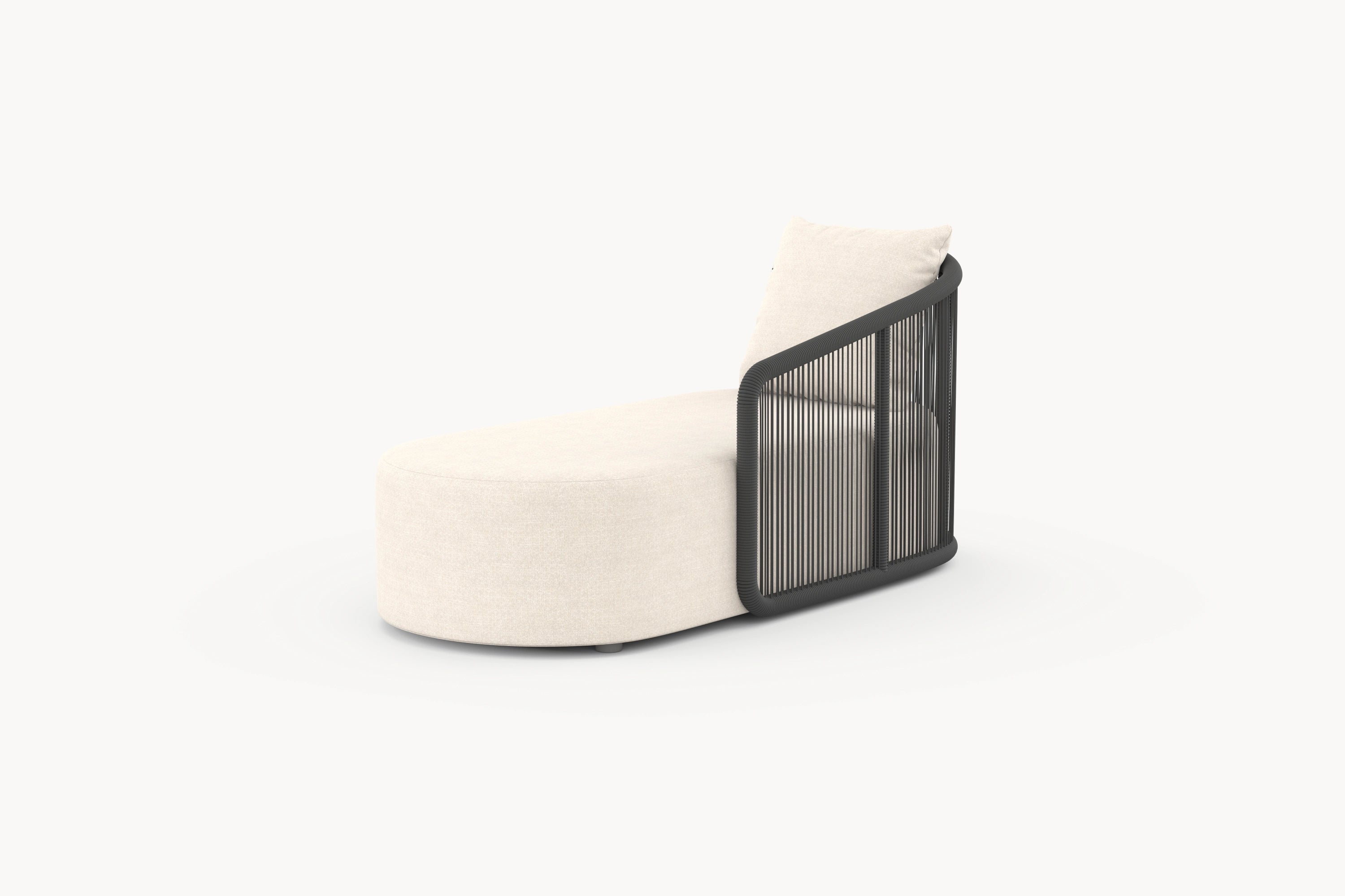 Kapalai Garten Couchtisch Fußstütze mit kunstvoll verflochtenem Seildesign, abgerundeten Ecken und modularer Flexibilität; perfekt für stilvolle und komfortable Outdoor-Gestaltung in Gärten und Terrassen.