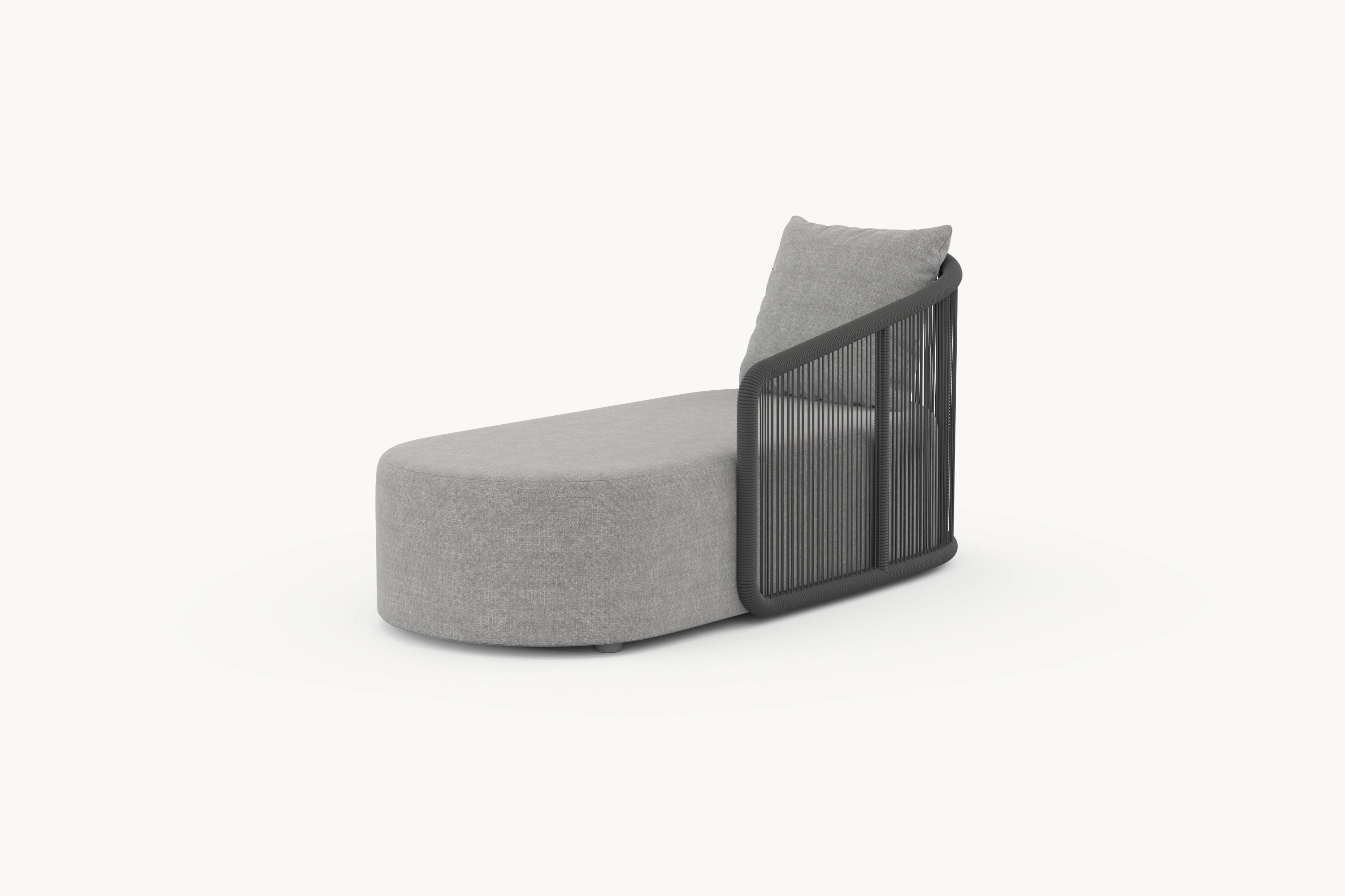 Kapalai Garten Couchtisch Fußstütze mit kunstvoll verflochtenem Seildesign und sanft abgerundeten Ecken, ideal für flexible Gartengestaltung. Kombiniert minimalistisches Design mit Funktionalität, inspiriert von tropischen Lagunen.