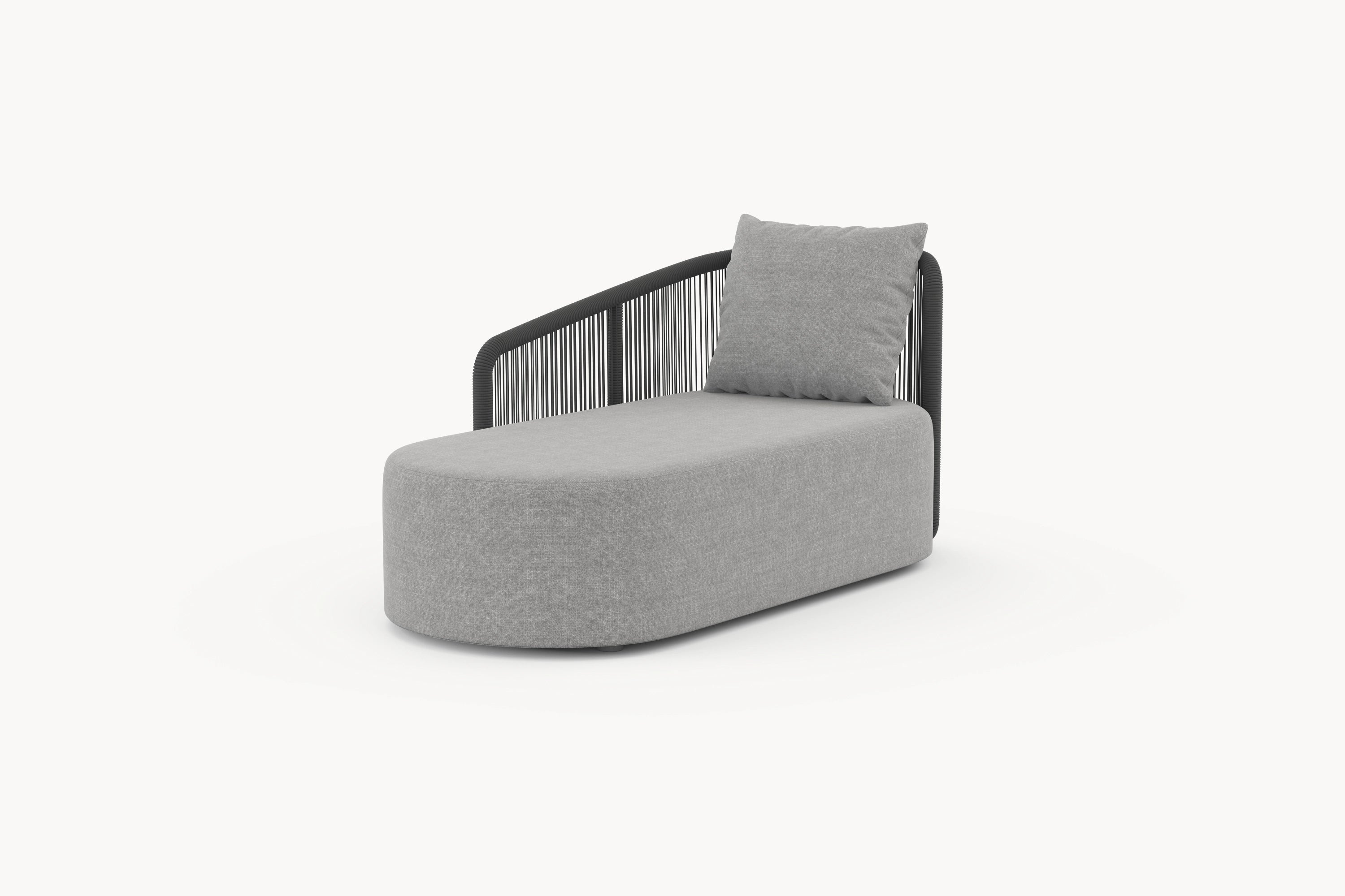 Kapalai Garten Couchtisch Fußstütze mit elegantem, verflochtenem Seildesign, das eine moderne Eleganz ausstrahlt, ideal für flexible Outdoor-Gestaltung.
