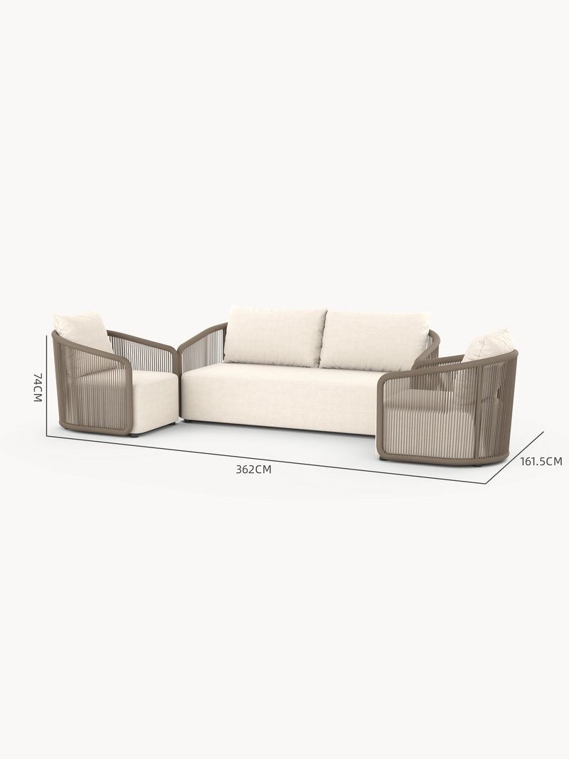Kapalai Garten Loungesofa Set (4-Sitzer)