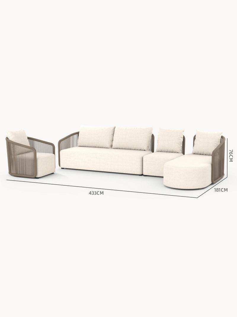 Kapalai Garten Loungesofa Set (6-Sitzer)