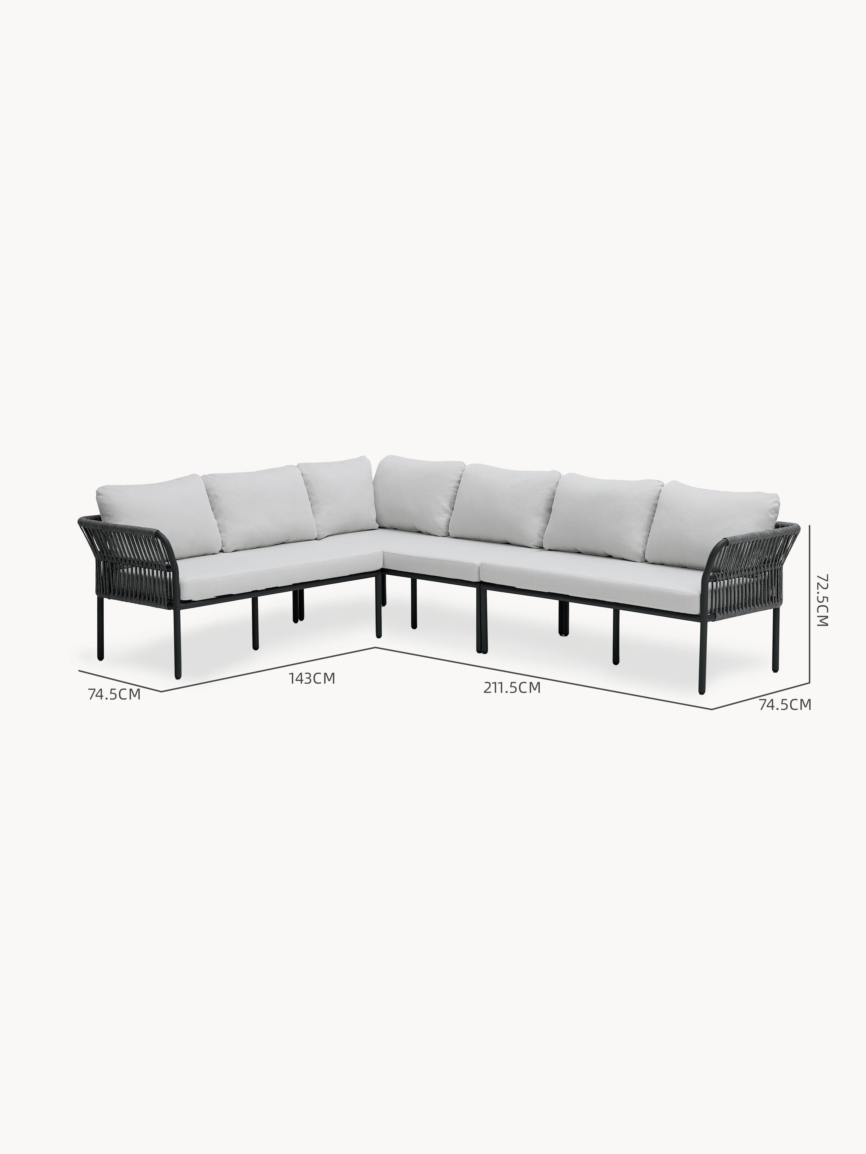 Malaga Garten Ecklounge Set (6-Sitzer)