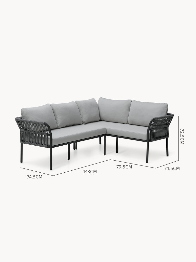 Malaga Garten Ecklounge Set (4-Sitzer)