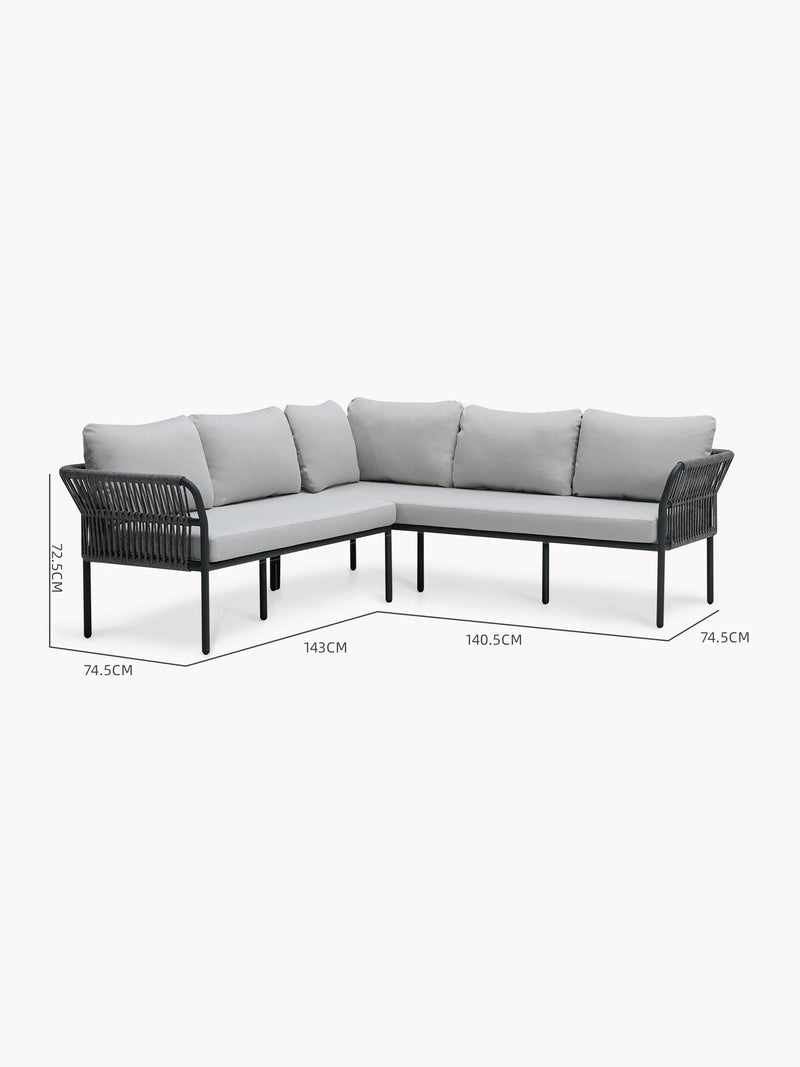 Malaga Garten Ecklounge Set (5-Sitzer)
