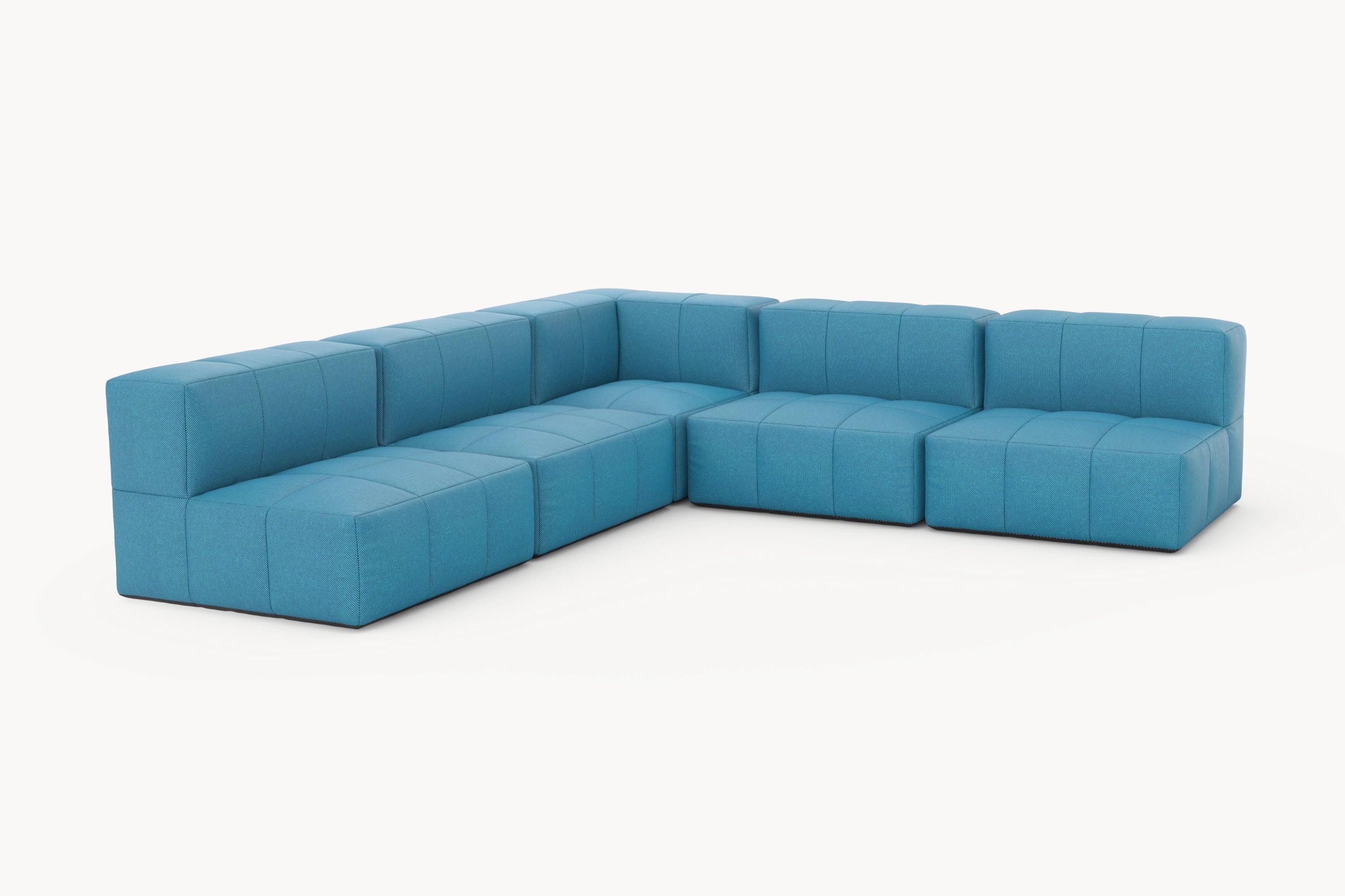 Marshmallow Modular Sofa Set (5-Sitzer) von Finqa: Ein stilvolles, modulares Sofa, inspiriert von Marshmallows, ideal für entspannte Momente, mit nachhaltigen Materialien und wasserabweisendem, recyceltem Stoff.