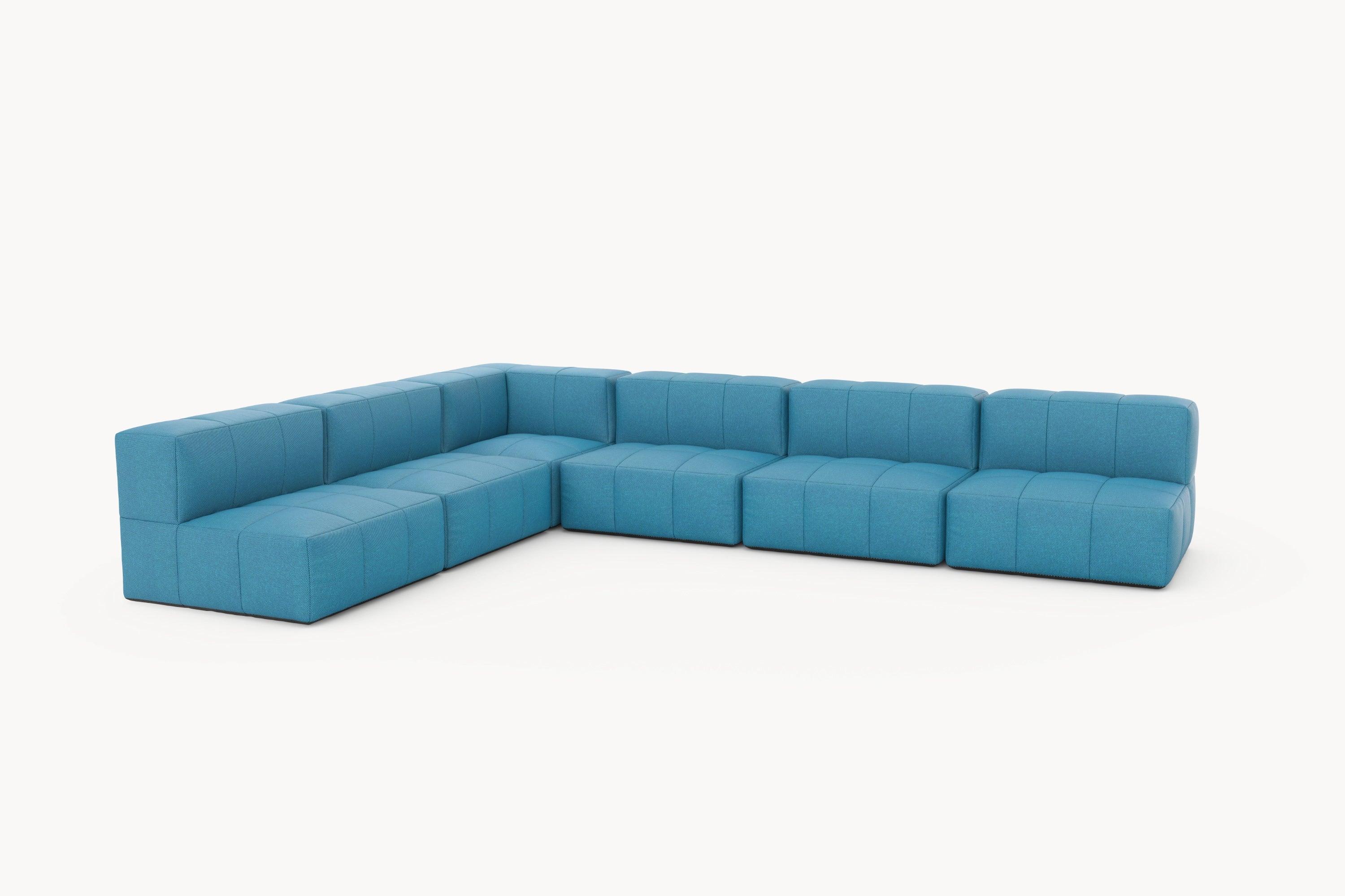 Marshmallow Modular Sofa Set (6-Sitzer), inspiriert von Marshmallows, bietet flexible Konfigurationen. Hochwertige, wetterfeste Materialien sorgen für Komfort und Langlebigkeit, ideal für stilvolle Outdoor-Bereiche.