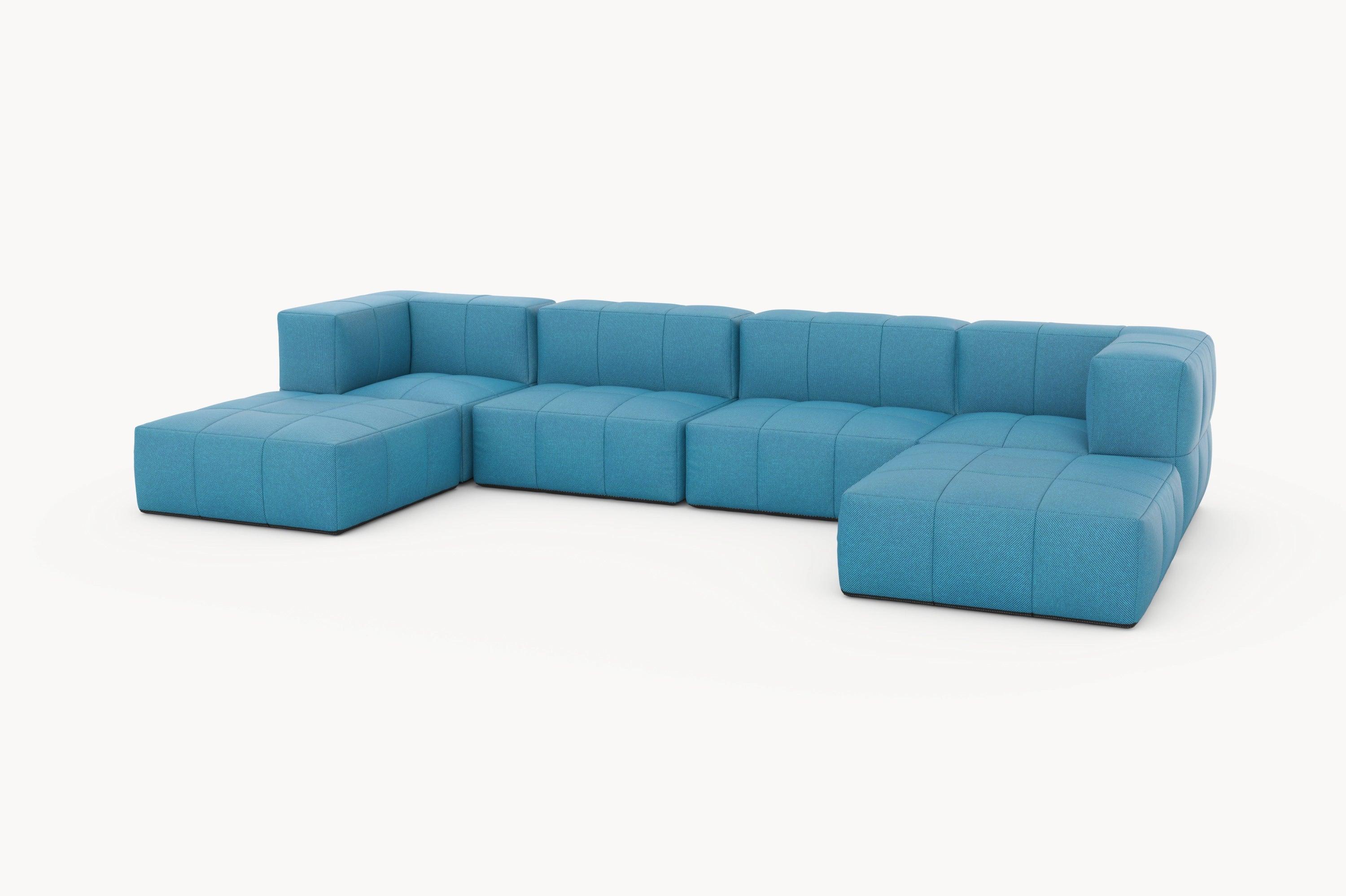 Marshmallow Modular Sofa Set (6-Sitzer): Elegantes, modulares Sofa mit wasserabweisenden, recycelten Stoffen. Perfekt für individuelle Gestaltung, inspiriert von Marshmallows, bietet Komfort und Nachhaltigkeit für Outdoor-Bereiche.