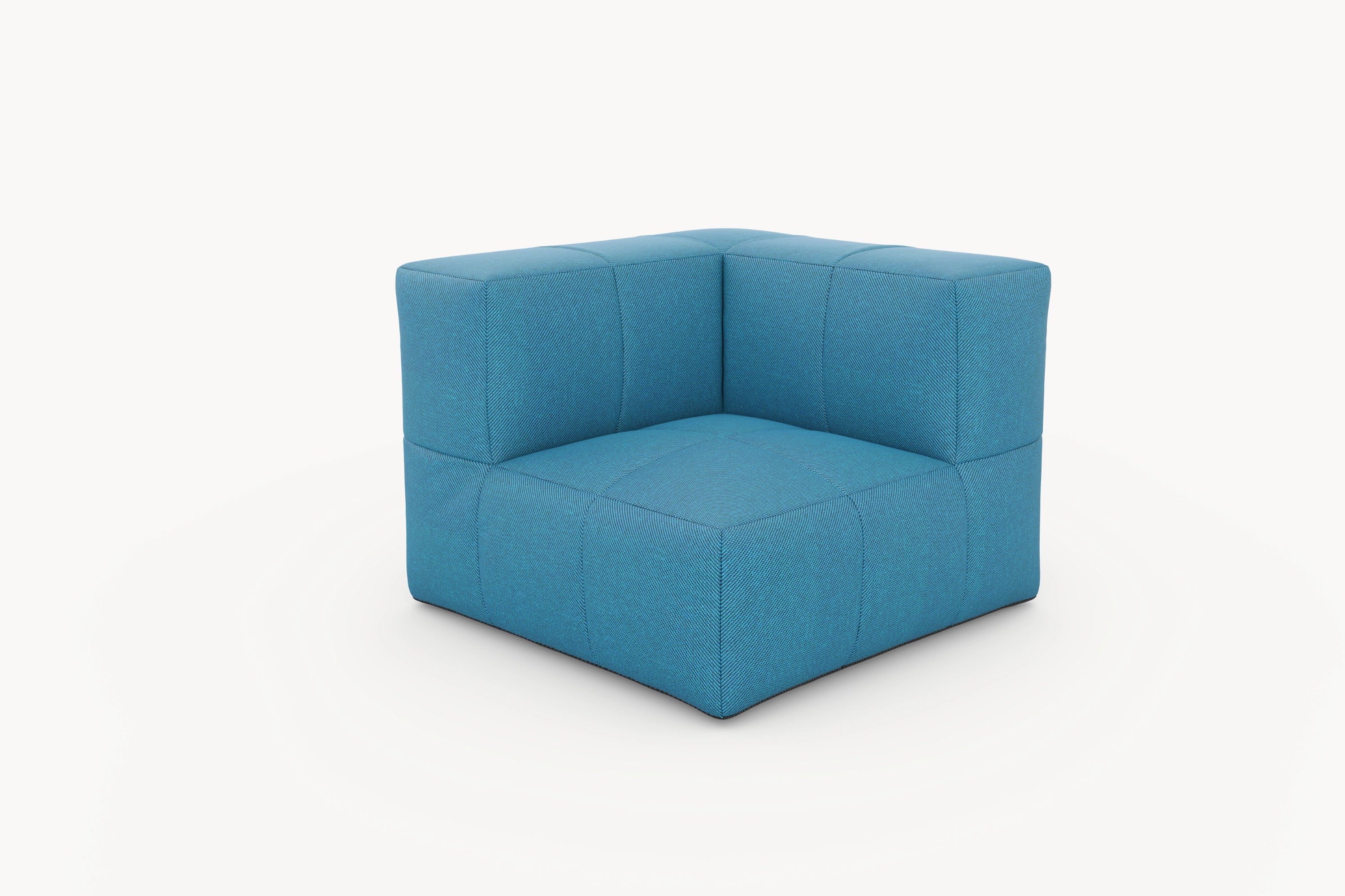 Marshmallow Serie-Bonbon Ottoman: Ein modulares Outdoor-Sitzmöbel von Finqa, inspiriert von Kindheitserinnerungen an Marshmallows, bietet Komfort und Nachhaltigkeit mit wasserabweisenden, recycelten Stoffen.