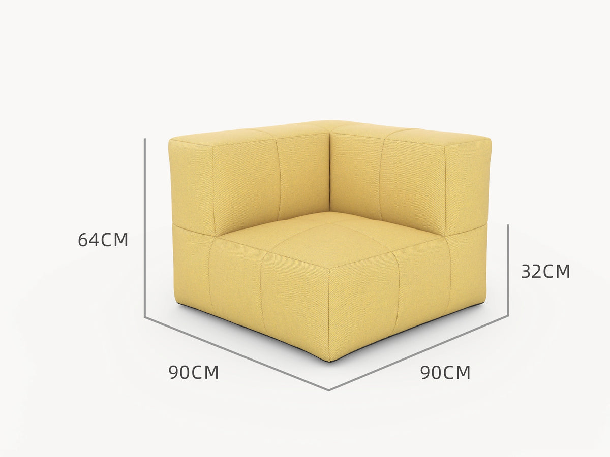 Modulares Garten-Lounge-Set Marshmallow, 2er-Set Abmessung