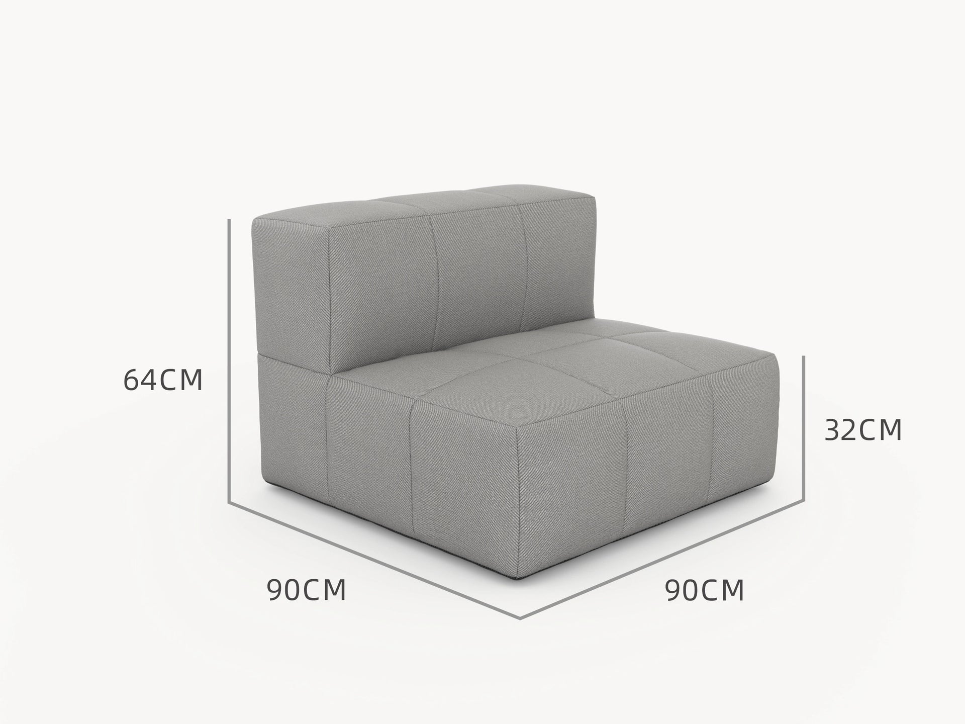 Marshmallow Bonbon Einzelsitz: Ein modularer, umweltfreundlicher Loungesessel aus wasserabweisendem Material, inspiriert von Marshmallows, ideal für flexible Outdoor-Gestaltung mit hohem Komfort und nachhaltiger Ästhetik.