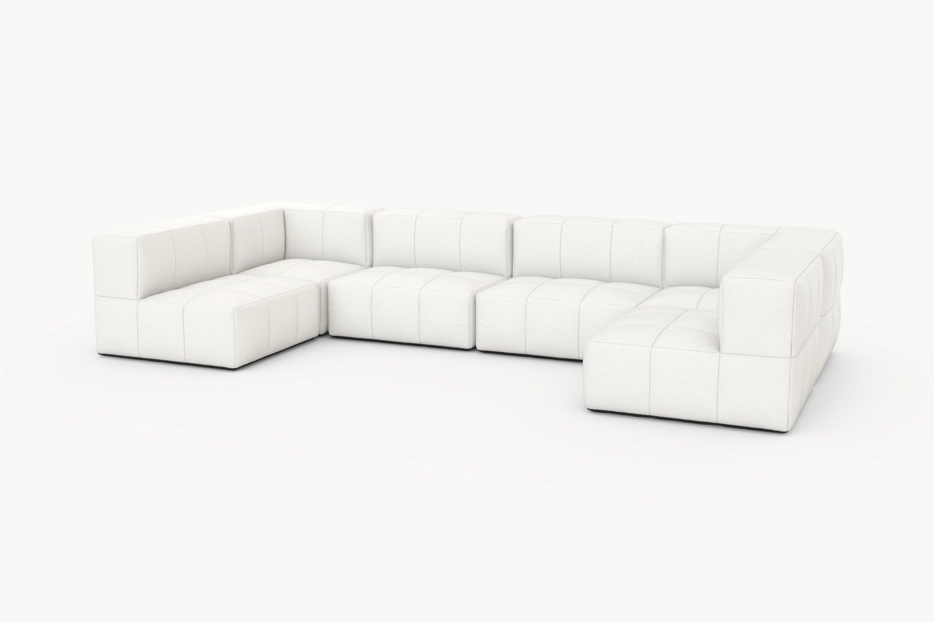 Marshmallow Modular Sofa Set (6-Sitzer): Weißes, modulares Sofa, inspiriert von Marshmallows, gestaltet für Flexibilität und Komfort. Ideal für individuelle Lounges, bietet wasserabweisende, langlebige Materialien für stilvolle Outdoor-Nutzung.