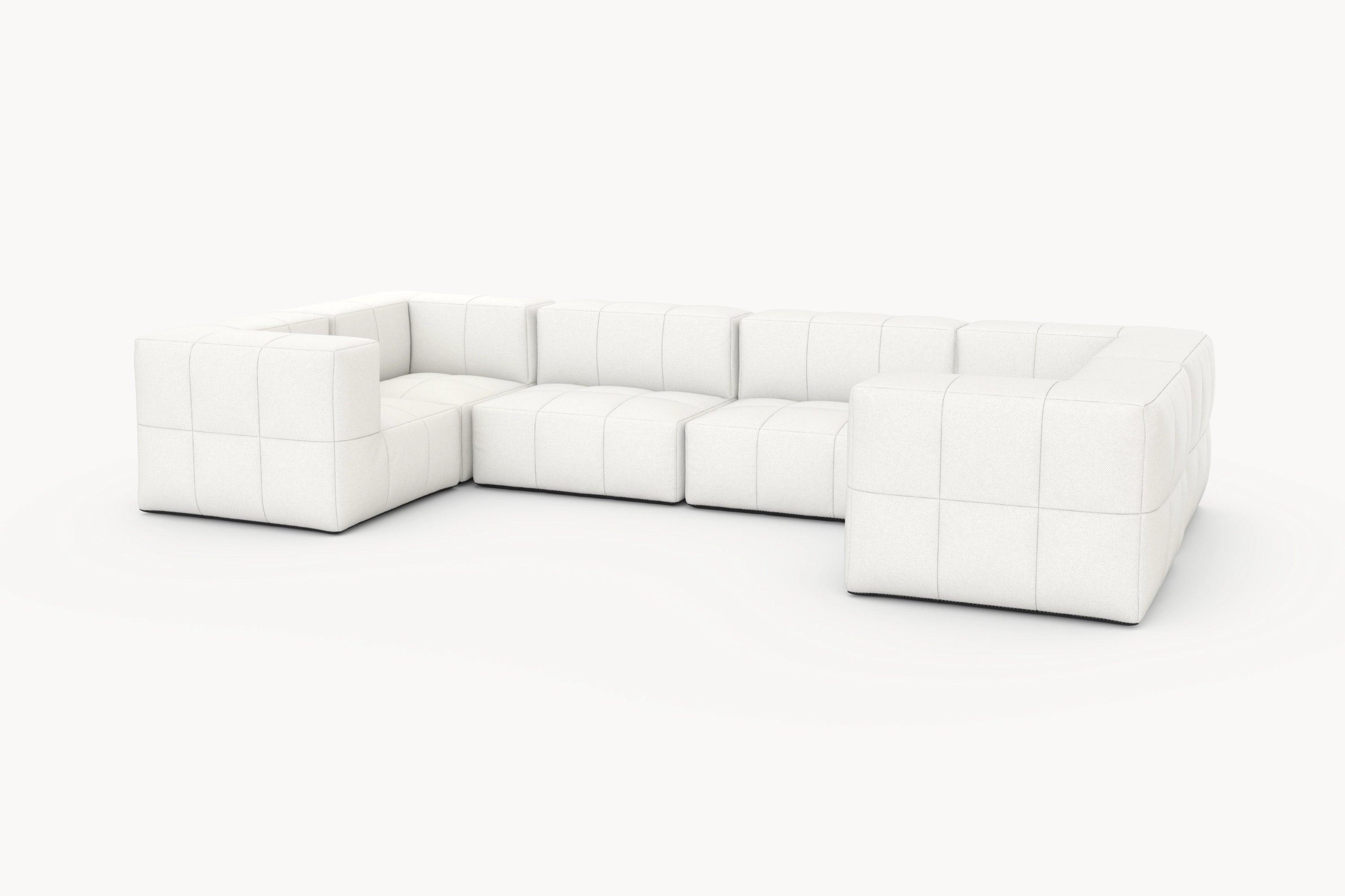 Marshmallow Modular Sofa Set (6-Sitzer), inspiriert von Marshmallows, bietet flexiblen Sitzkomfort. Hochwertige, nachhaltige Materialien sorgen für Langlebigkeit und Stil, ideal für individuelle Gestaltung.