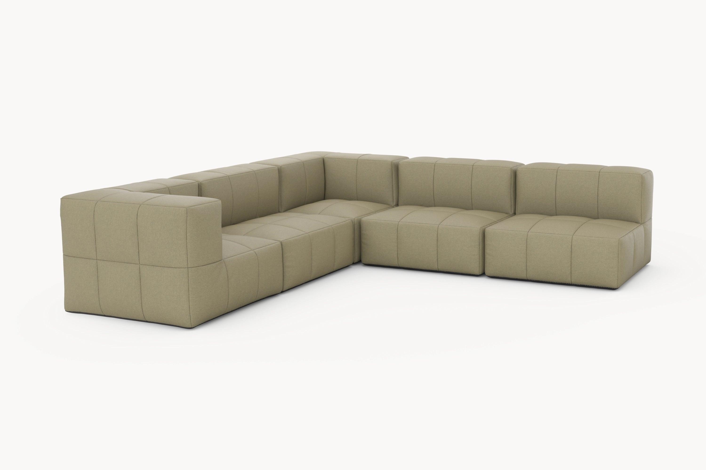Marshmallow Modular Sofa Set (5-Sitzer) von Finqa: Ein anpassbares, modulares Loungesofa, inspiriert von Marshmallows, bietet Flexibilität und Komfort für stilvolle Outdoor-Bereiche.