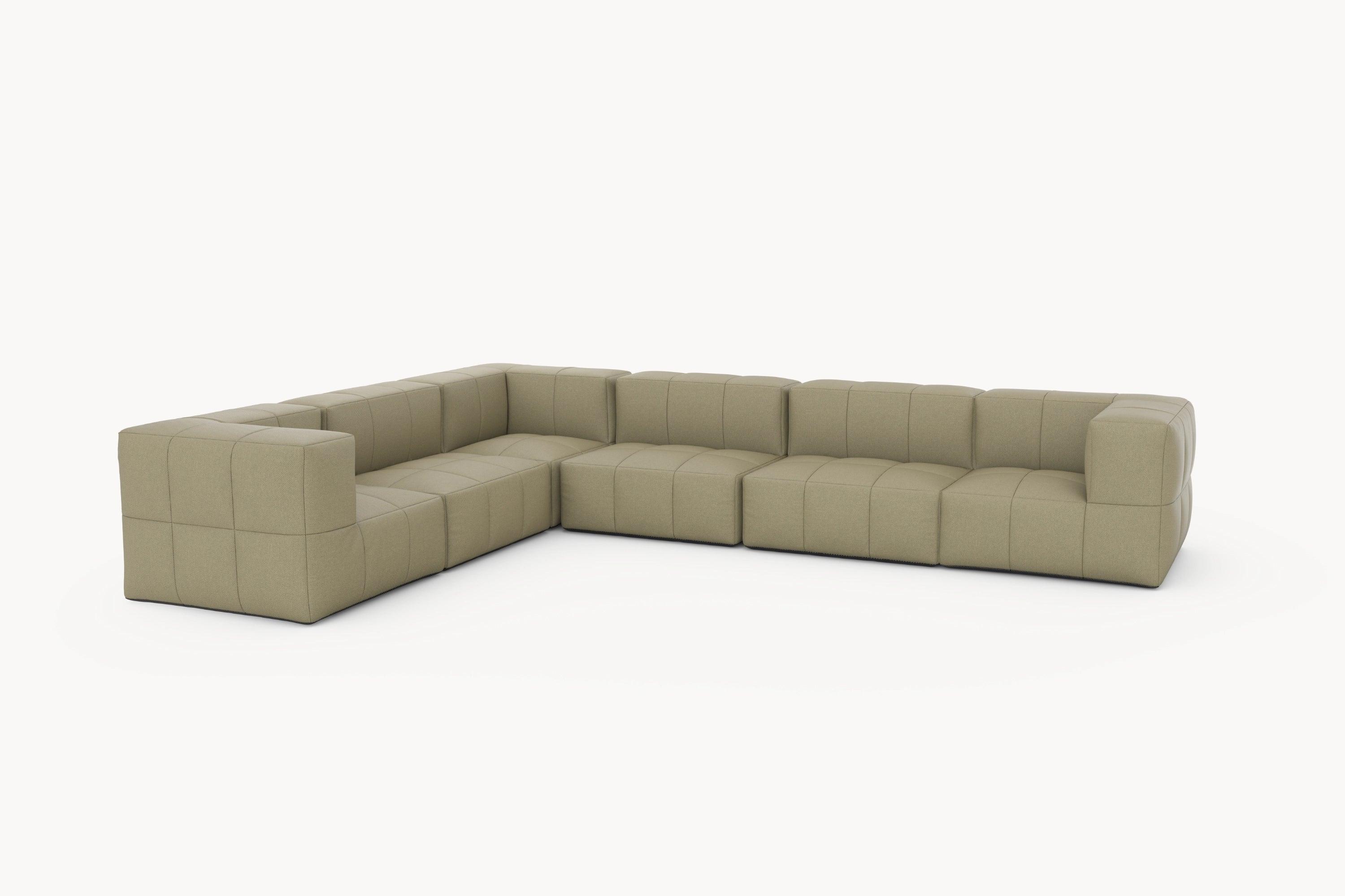 Marshmallow Modular Sofa Set (6-Sitzer) mit modularem Design, inspiriert von Marshmallows, bietet flexible Sitzmöglichkeiten. Das Sofa vereint Komfort und Nachhaltigkeit, ideal für vielseitige Outdoor-Gestaltungen.