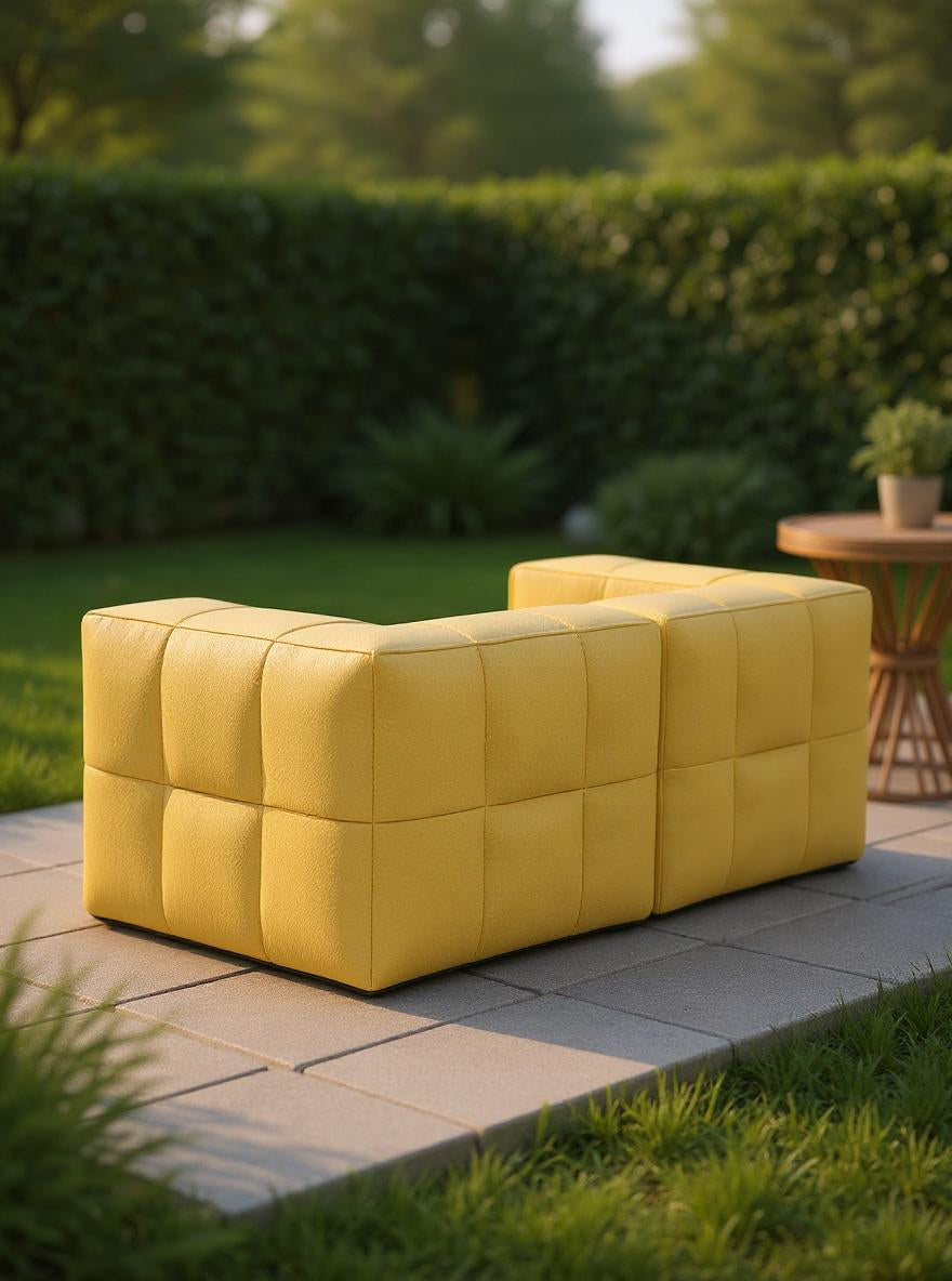 Marshmallow Modular Sofa Set S: Ein modulares Outdoor-Sofa inspiriert von Marshmallows, bietet Flexibilität und Komfort mit umweltfreundlichen, wasserabweisenden Materialien. Perfekt für entspannende Momente im Freien.
