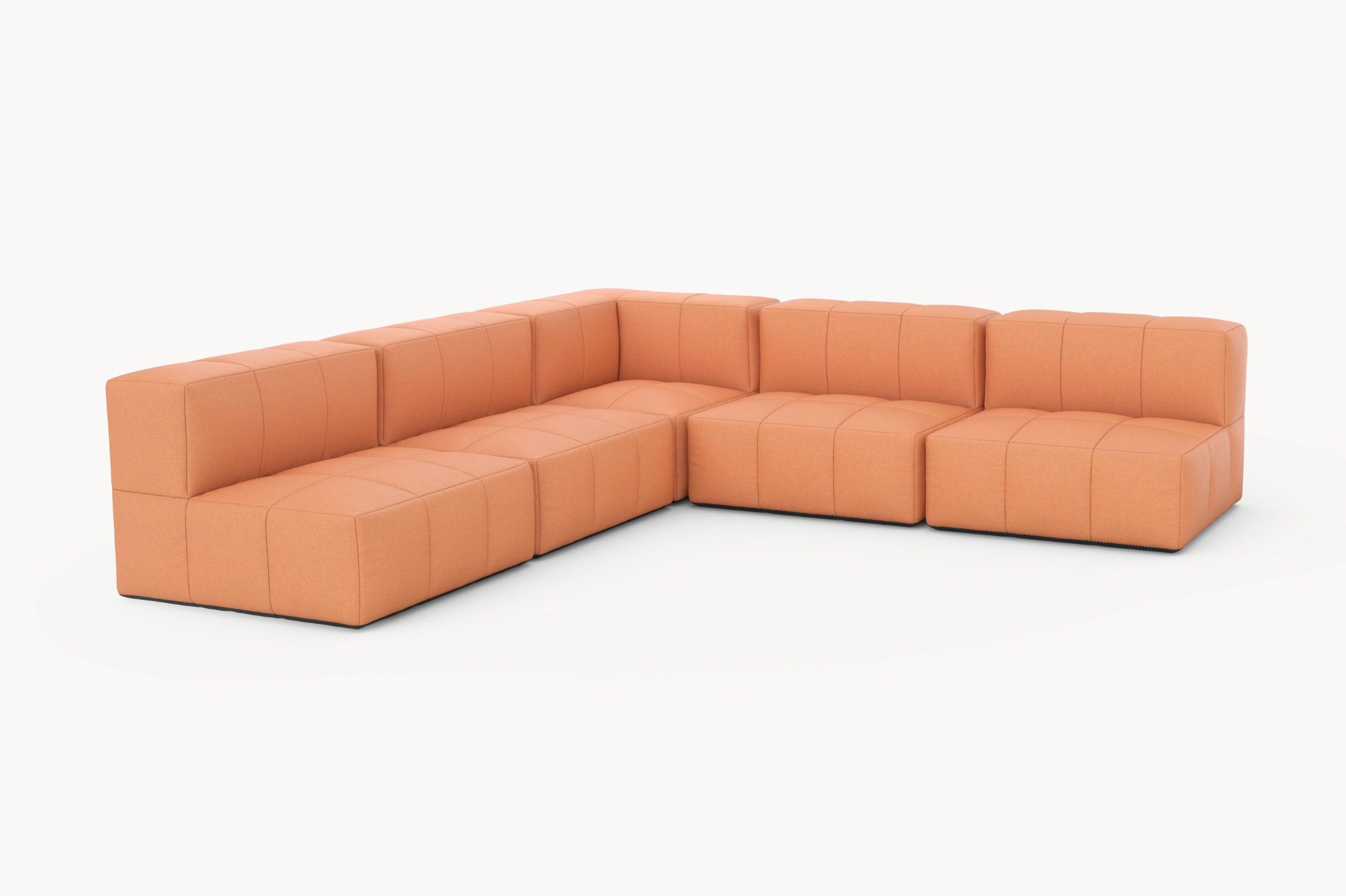 Marshmallow Modular Sofa Set (5-Sitzer) von Finqa: Ein modern gestaltetes, modulares Loungesofa mit anpassbaren Elementen, inspiriert von Marshmallows, ideal für flexible Outdoor-Gestaltungen.