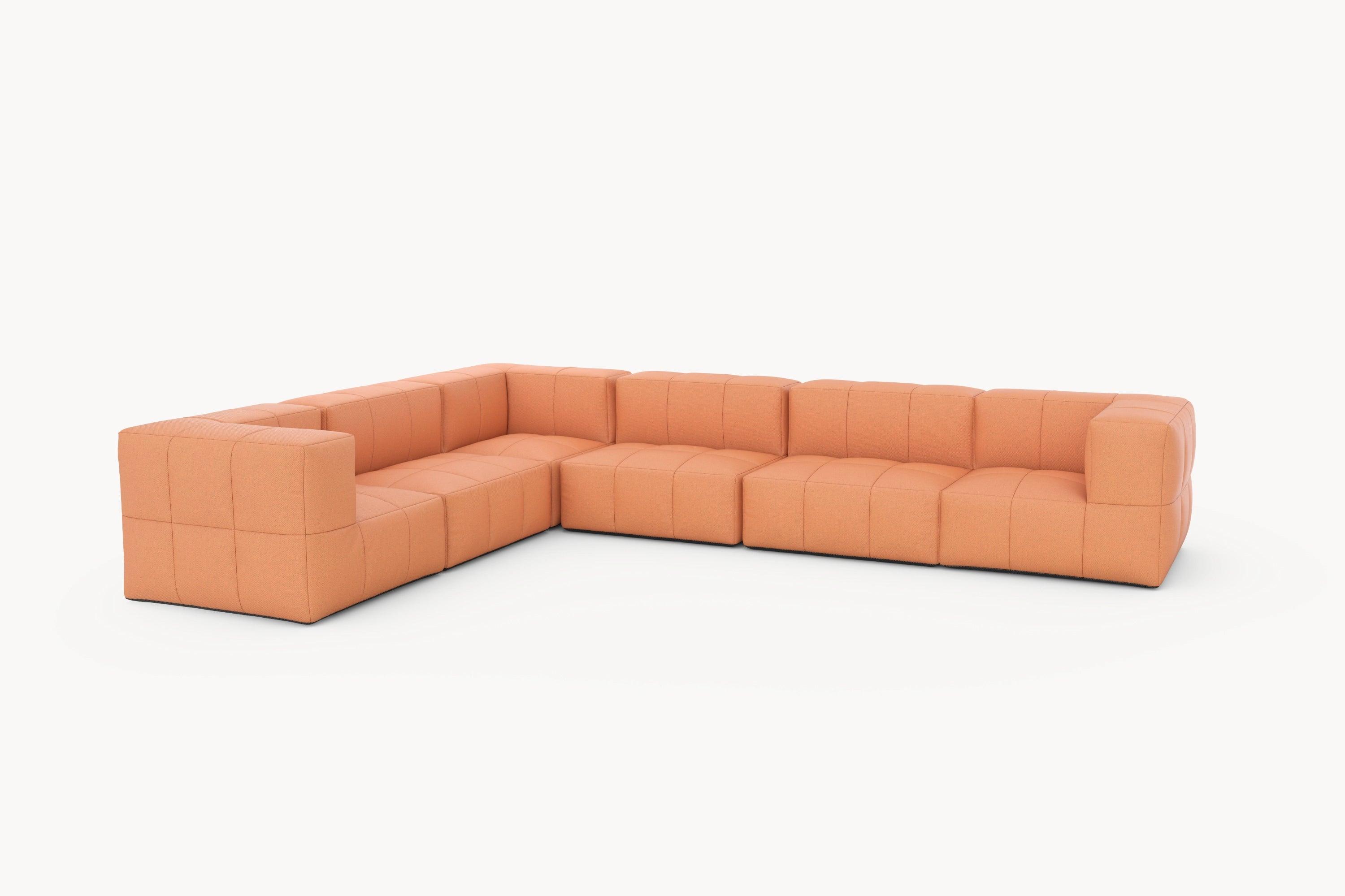 Marshmallow Modular Sofa Set (6-Sitzer) im Studio-Stil, inspiriert von Marshmallows, modular und flexibel, ideal für individuelle Designs. Umweltfreundlich und langlebig, perfekt für stilvolle Outdoor-Bereiche.