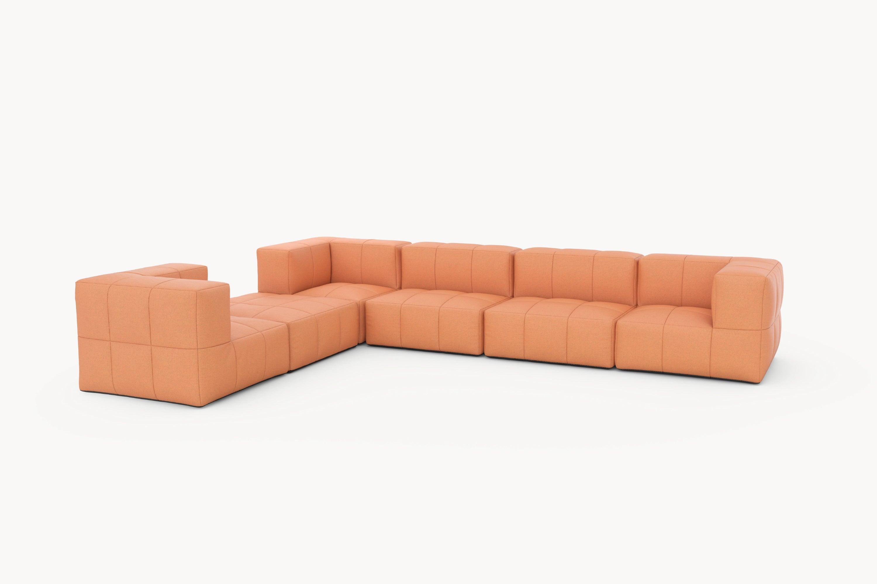 Marshmallow Modular Sofa Set (6-Sitzer): Modulares Loungesofa mit anpassbaren Elementen, inspiriert von Marshmallows. Langlebig, umweltfreundlich, ideal für flexible Gestaltung im Außenbereich.