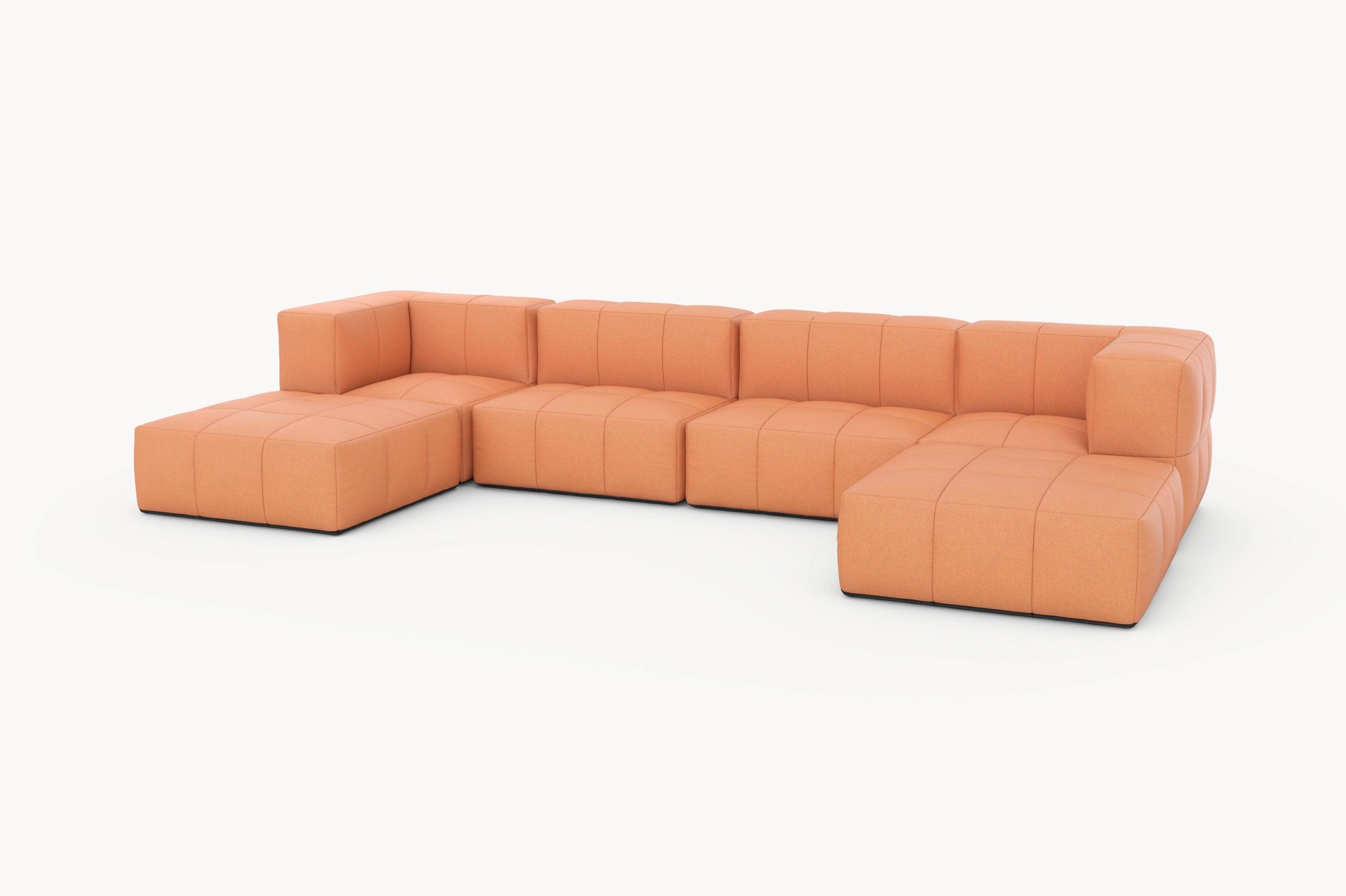 Marshmallow Modular Sofa Set (6-Sitzer) von Finqa, ein anpassbares, umweltfreundliches Loungesofa mit modularen Elementen, inspiriert von Marshmallows, ideal für flexible Gartengestaltung.