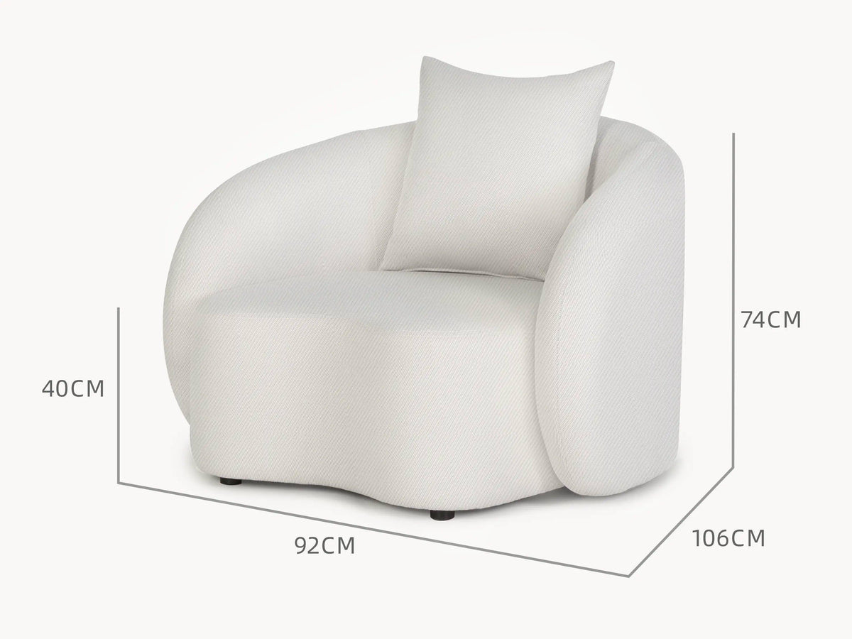 Santorini Garten Loungesofa Set (6-Sitzer) Abmessung