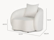 SANTORINI Garten Loungesofa (2-Sitzer) mit XL-Elementen inspiriert von Blütenblättern, bietet mediterrane Eleganz und hochwertige Olefin-Stoffe für stilvolle, wetterfeste Outdoor-Bereiche, passend zur modularen Finqa-Philosophie.
