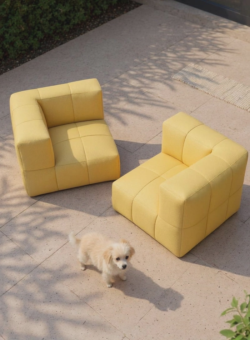 Modulares Garten-Lounge-Set Marshmallow, 2er-Set