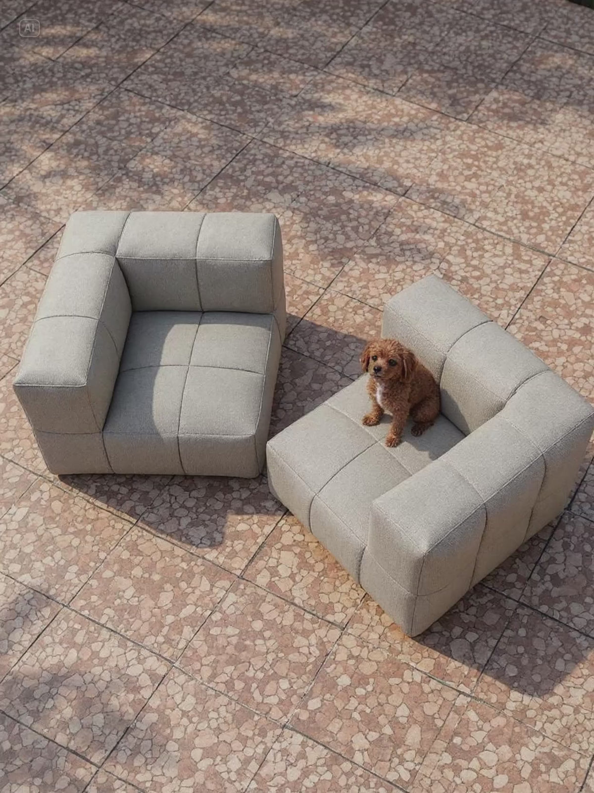Modulares Garten-Lounge-Set Marshmallow, 2er-Set